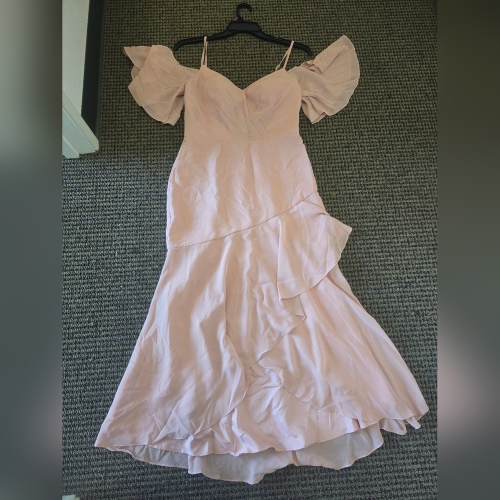 JJs House Blush Asymmetrical Dress - Picture 5 of 8